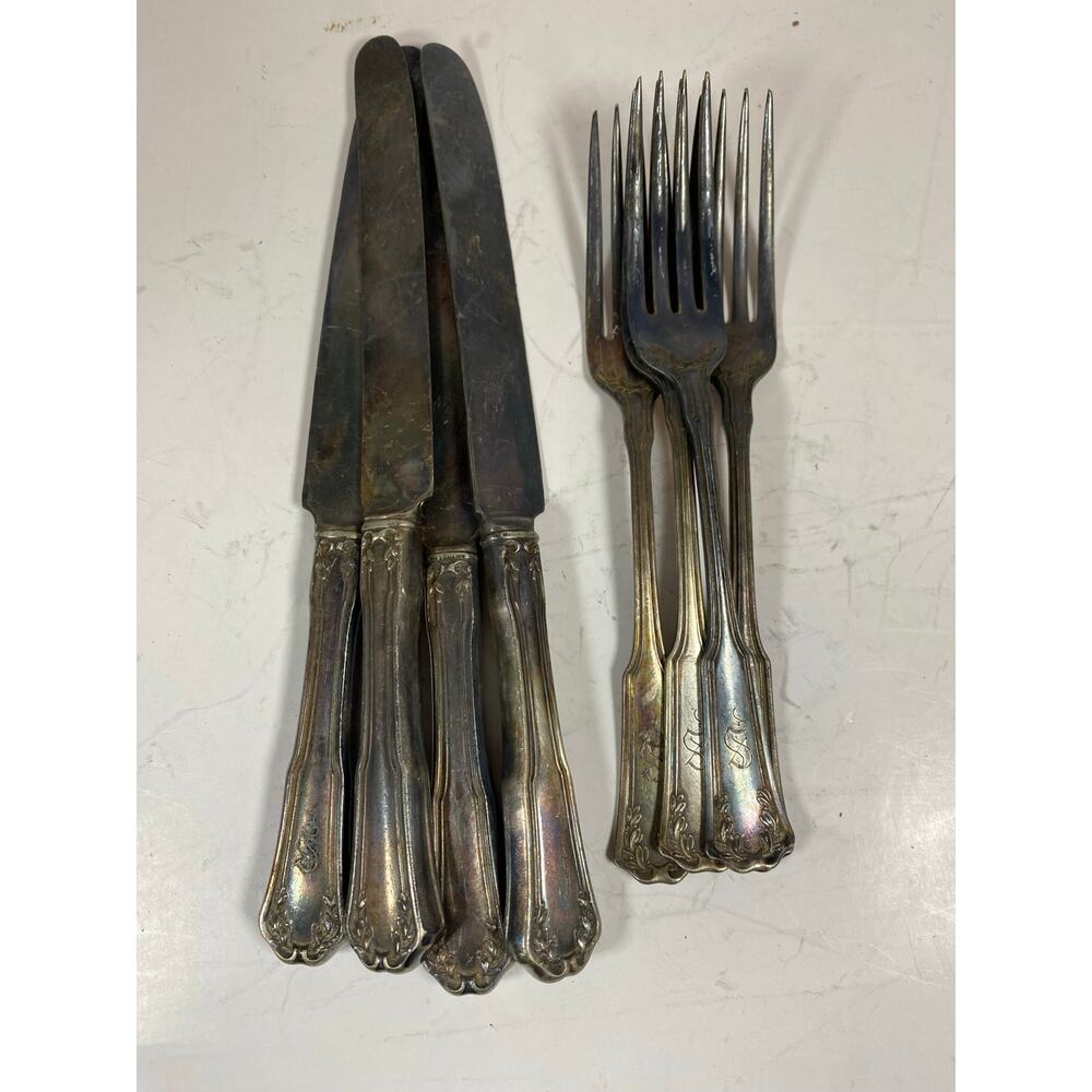 Vintage R. Wallace Silver-Plated Silverware Set of 8 Pieces